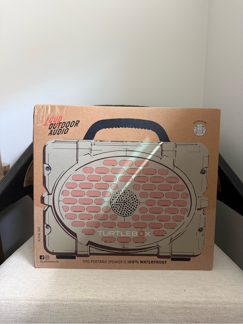 Portable Outdoor Speaker - Beige/Orange/Black